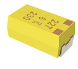 黄色のKemetポリマー表面の台紙のタンタル コンデンサーT520B157M006ATE045