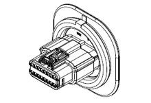 二重列のMolexの自動車コネクターの隔壁ねじれロック348404010の黒